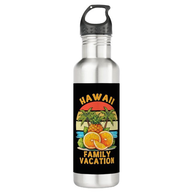 Hawaii Family Vacation 710 Ml Water Bottle (Front)