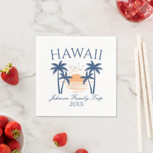 Hawaii Family Vacation Trip Napkin