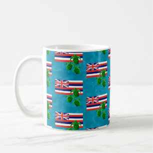 Hawaii Flag and Green Sea Turtles Coffee Mug