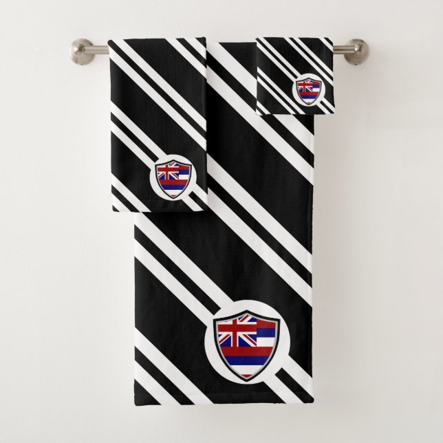 Hawaii flag bath towel set (Insitu)