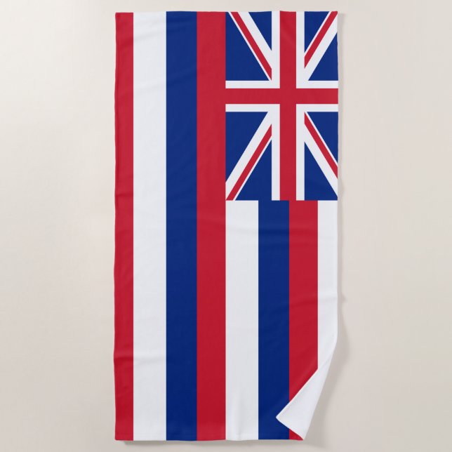 Hawaii Flag Beach Towel (Front)
