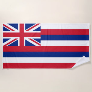 Hawaii flag beach towel