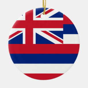 Hawaii Flag Ceramic Tree Decoration
