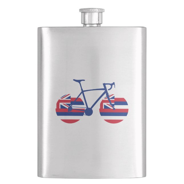 Hawaii Flag Cycling Hip Flask (Front)