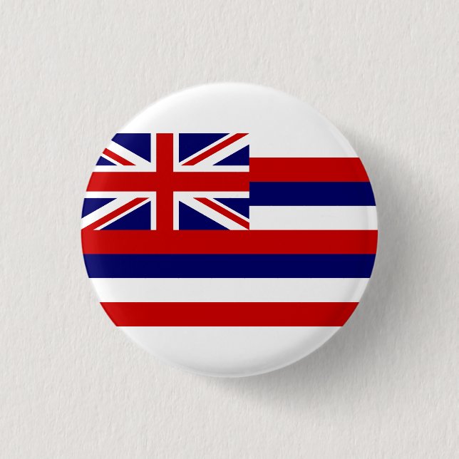 Hawaii Flag, Flag of Hawaii 3 Cm Round Badge (Front)