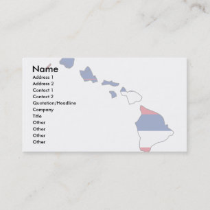 Hawaii Flag Map Business Card