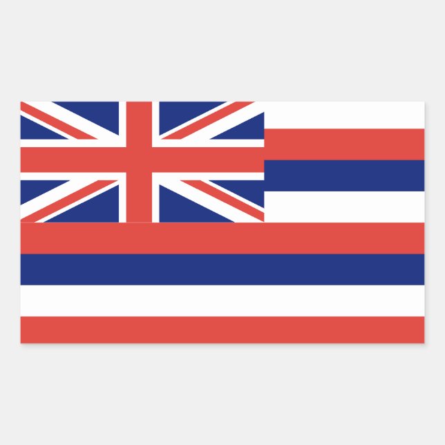 Hawaii Flag Rectangular Sticker (Front)