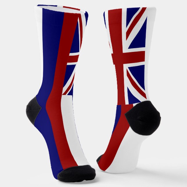 Hawaii flag socks (Angled)