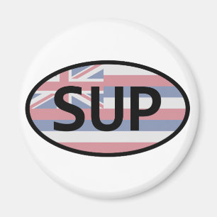 Hawaii Flag Standup Paddling Magnet