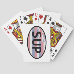 Hawaii Flag Standup Paddling Playing Cards