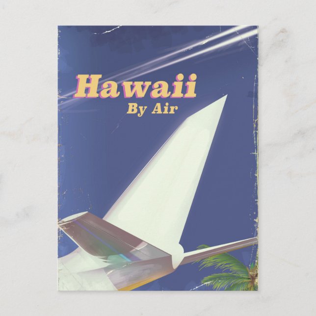 Hawaii Flight vintage vacation print Postcard (Front)