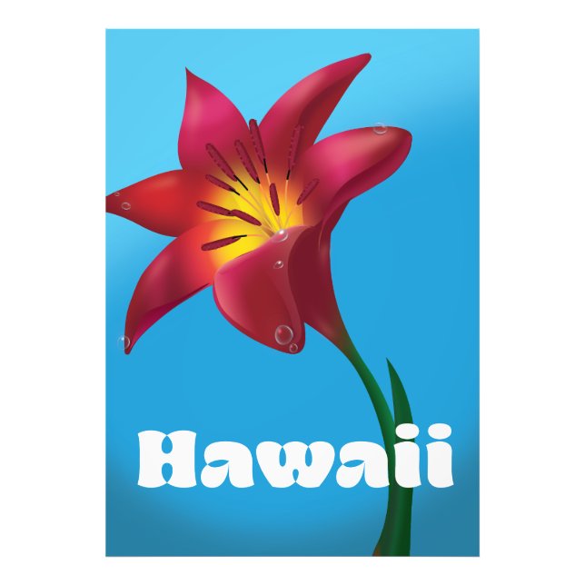 Hawaii Flower Travel print (Front)