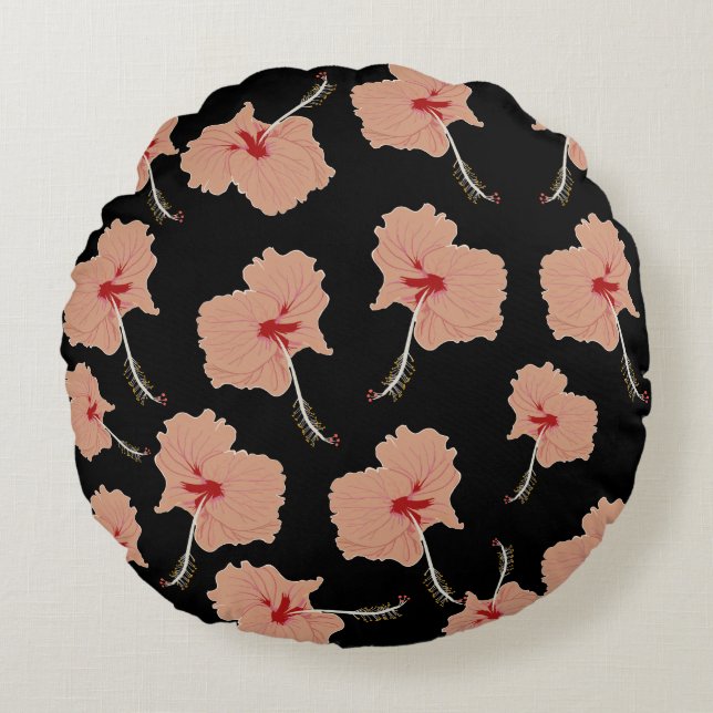 Hawaii Flowers Round Cushion (Front)