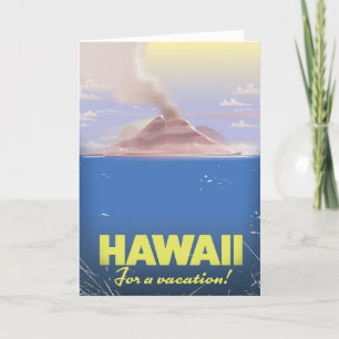 Hawaii for a vacation! vintage travel poster holiday card