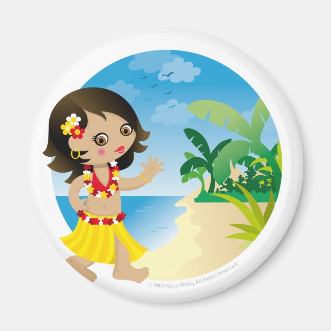 Hawaii girl magnet (Front)