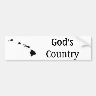 Hawaii, God's Country Bumper Sticker