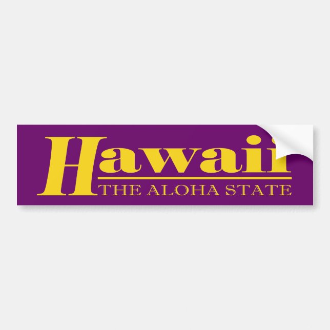 Hawaii Gold Bumper Sticker (Front)