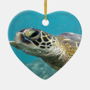 Hawaii Green Sea Turtle Ceramic Tree Decoration
