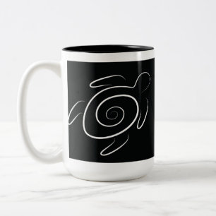 Hawaii Green Sea Turtle Two-Tone Coffee Mug