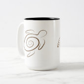 Hawaii Green Sea Turtle Two-Tone Coffee Mug (Front Left)