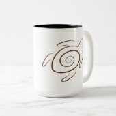 Hawaii Green Sea Turtle Two-Tone Coffee Mug (Front Right)