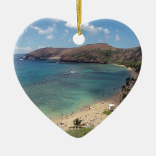 Hawaii Hanauma Bay Oahu Ceramic Tree Decoration