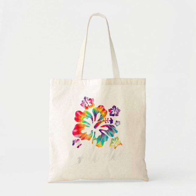 Hawaii Hawaiian Aloha Beaches Hibiscus Flowers Tie Tote Bag (Front)