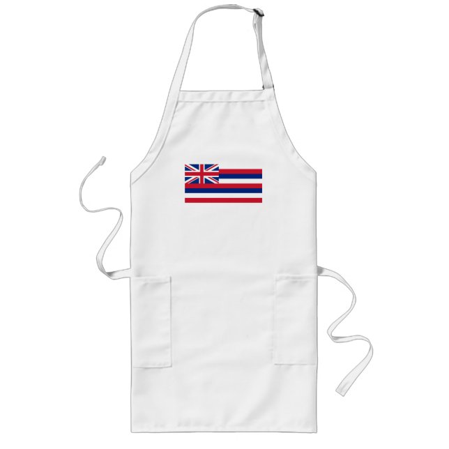 Hawaii, Hawaiian Aloha Paradise State Flag Long Apron (Front)