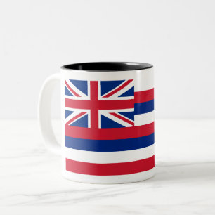 Hawaii, Hawaiian Aloha Paradise State Flag Two-Tone Coffee Mug