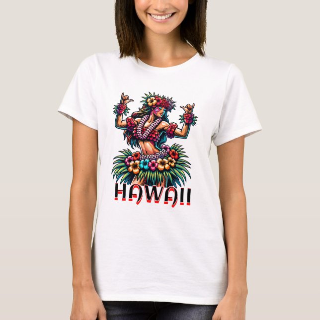 Hawaii | Hawaiian Hula Dancer T-Shirt (Front)