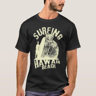 Hawaii Hawaiian Island Vintage Surfing Beach T-Shirt