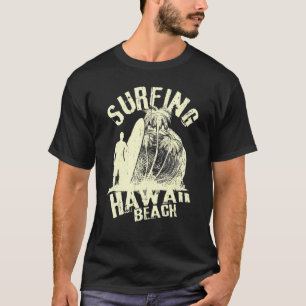Hawaii Hawaiian Island Vintage Surfing Beach T-Shirt