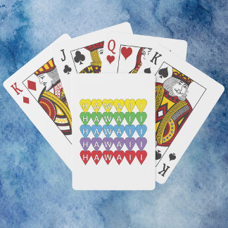 Hawaii Hearts Rainbow Playing Cards