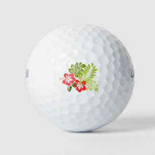 Hawaii Hibiscus Flora Floral Flowers Blossoms Golf Balls