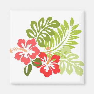 Hawaii Hibiscus Flora Floral Flowers Blossoms Magnet