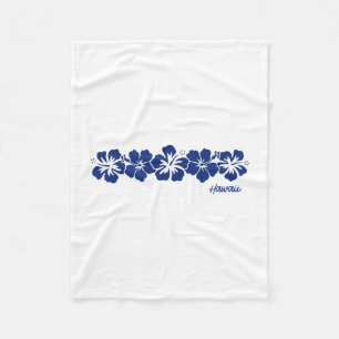 Hawaii Hibiscus Flower Aloha Hawaiian Vacation Sou Fleece Blanket