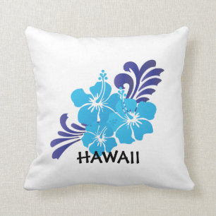 Hawaii Hibiscus Flower Pillow