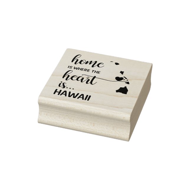 Hawaii home is where the heart is rubber stamp (Stamp)