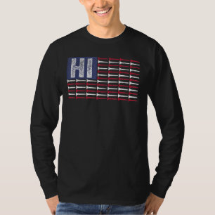 Hawaii Home State Hi American Flag Patriotic Golf T-Shirt