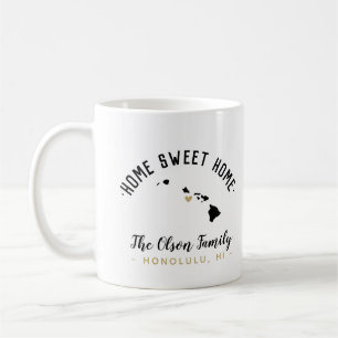 Hawaii Home Sweet Home Family Monogram Mug