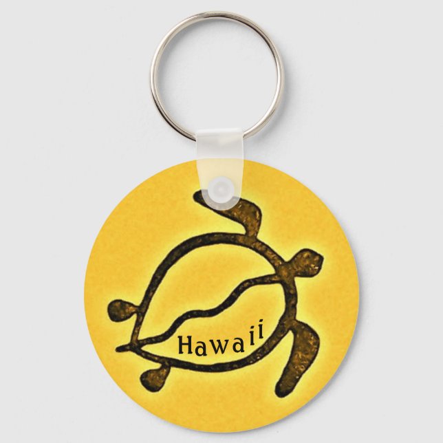 Hawaii Honu Sea Turtle Key Ring (Front)
