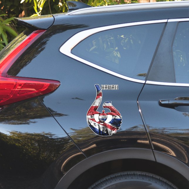 Hawaii Honu Tribal Hook HIFlag (Car Side)