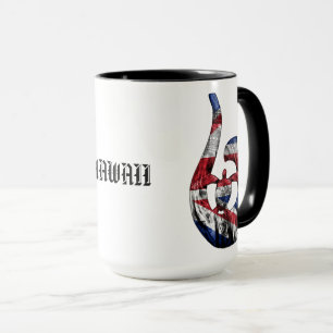 Hawaii Honu Tribal Hook HIFlag Mug
