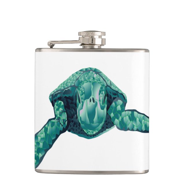 Hawaii Honu Turtle Hip Flask (Front)