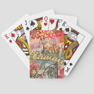 Hawaii Hula Travel Flower Vintage Playing Cards