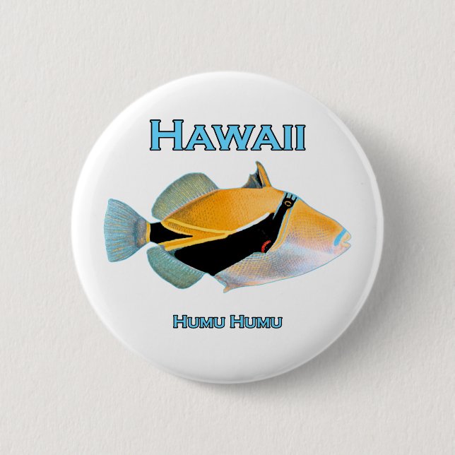 Hawaii Humu Humu Fish 6 Cm Round Badge (Front)