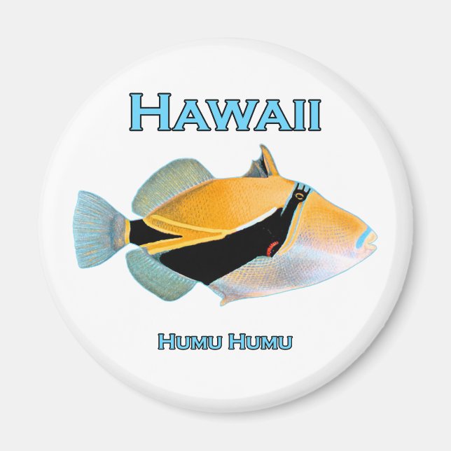 Hawaii Humu Humu Fish Magnet (Front)