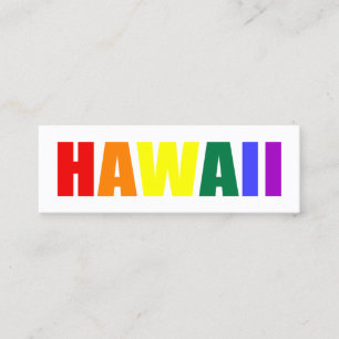 HAWAII in Rainbow Colours Mini Business Card