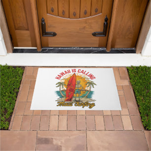 Hawaii Is Calling Maui Surfing Island Vibes Doormat