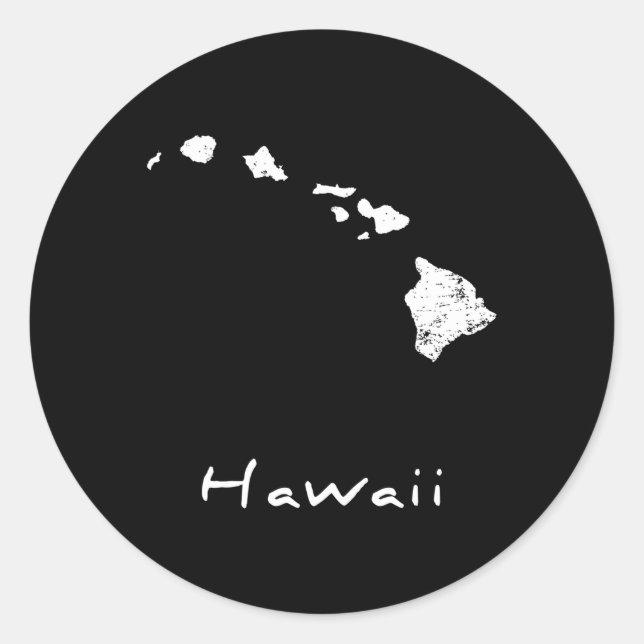 Hawaii Island Chain Hawaii Hawaiian Map Classic Round Sticker (Front)